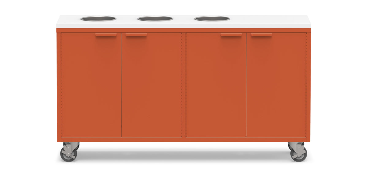 Active Duty ADA Recycling Credenza 60W | 2 Bin, 3 Bin, or 4 Bin