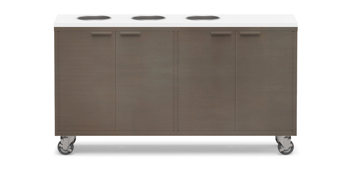 Active Duty ADA Recycling Credenza 60W | 2 Bin, 3 Bin, or 4 Bin