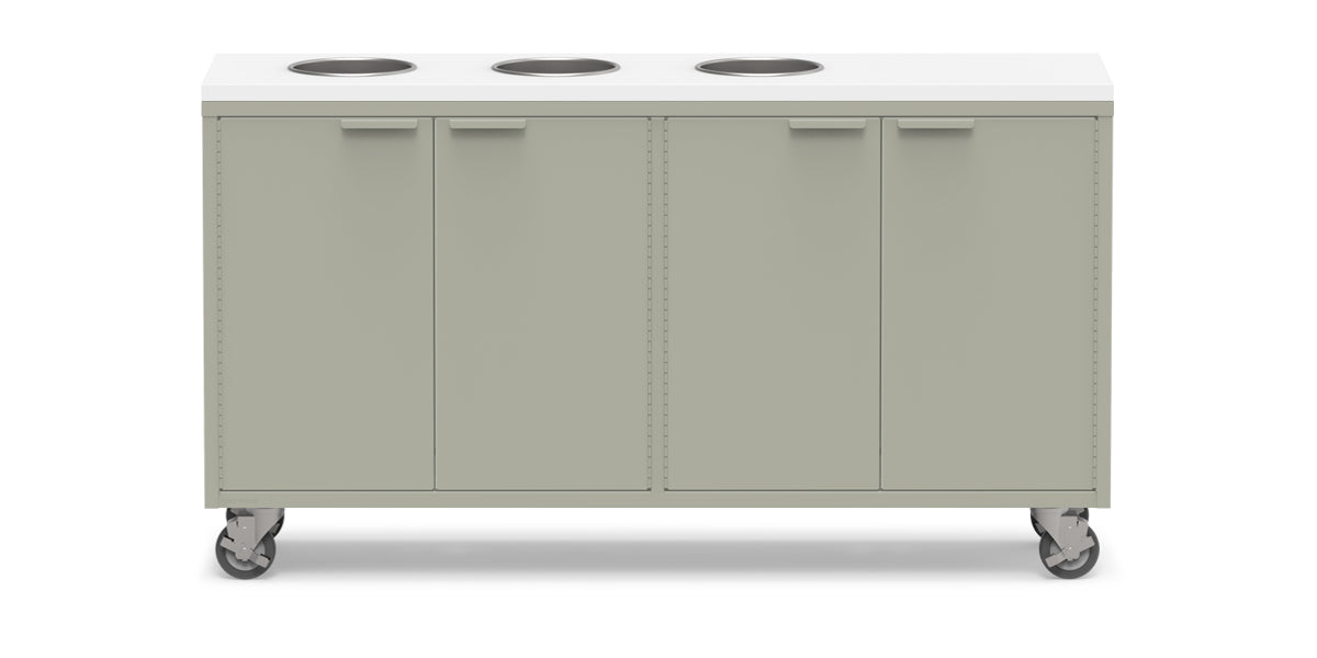 Active Duty ADA Recycling Credenza 60W | 2 Bin, 3 Bin, or 4 Bin