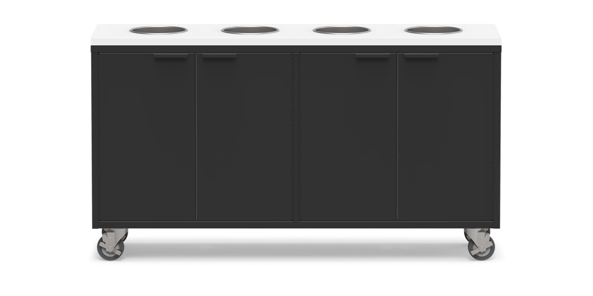 Active Duty ADA Recycling Credenza 60W | 2 Bin, 3 Bin, or 4 Bin