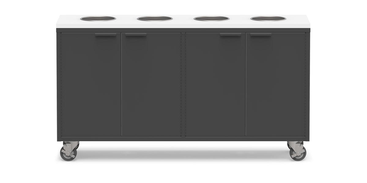 Active Duty ADA Recycling Credenza 60W | 2 Bin, 3 Bin, or 4 Bin