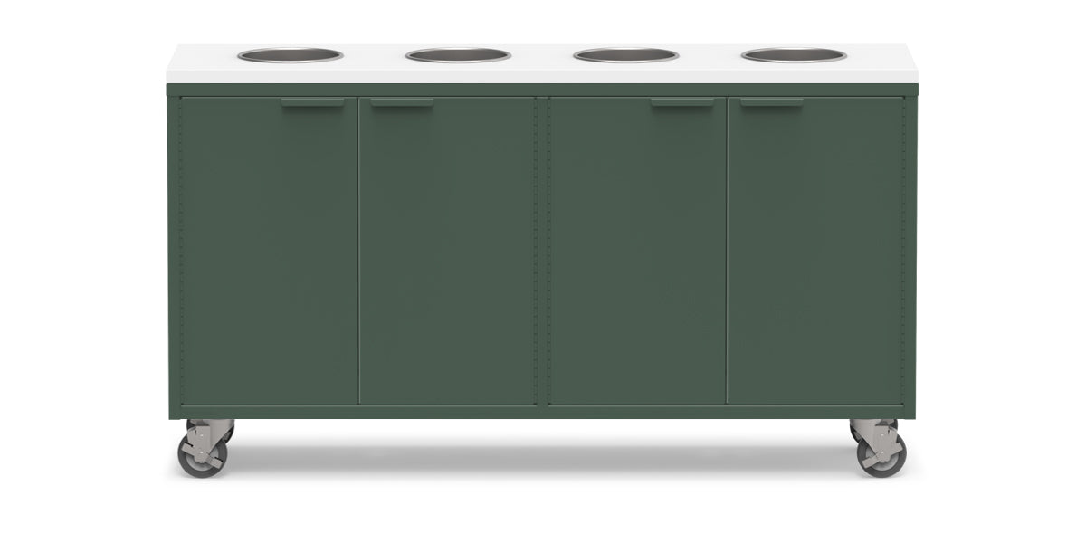 Active Duty ADA Recycling Credenza 60W | 2 Bin, 3 Bin, or 4 Bin