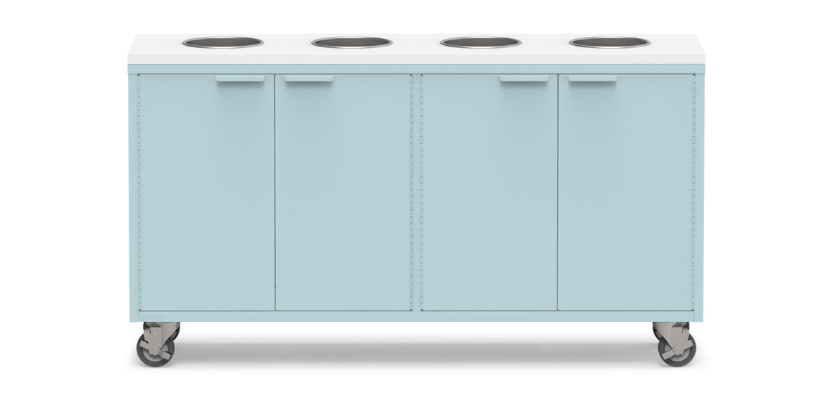 Active Duty ADA Recycling Credenza 60W | 2 Bin, 3 Bin, or 4 Bin