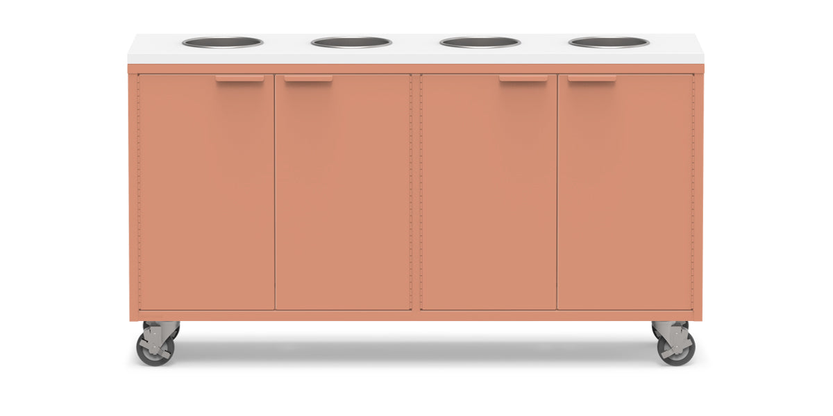 Active Duty ADA Recycling Credenza 60W | 2 Bin, 3 Bin, or 4 Bin