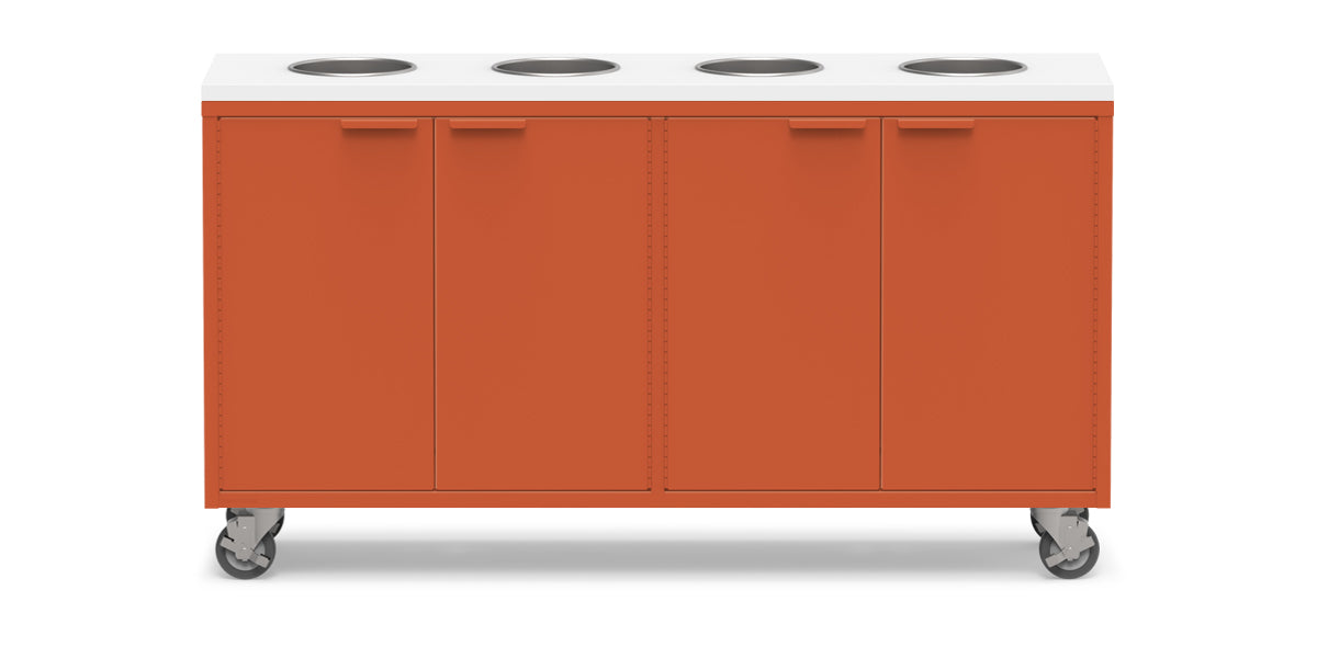 Active Duty ADA Recycling Credenza 60W | 2 Bin, 3 Bin, or 4 Bin