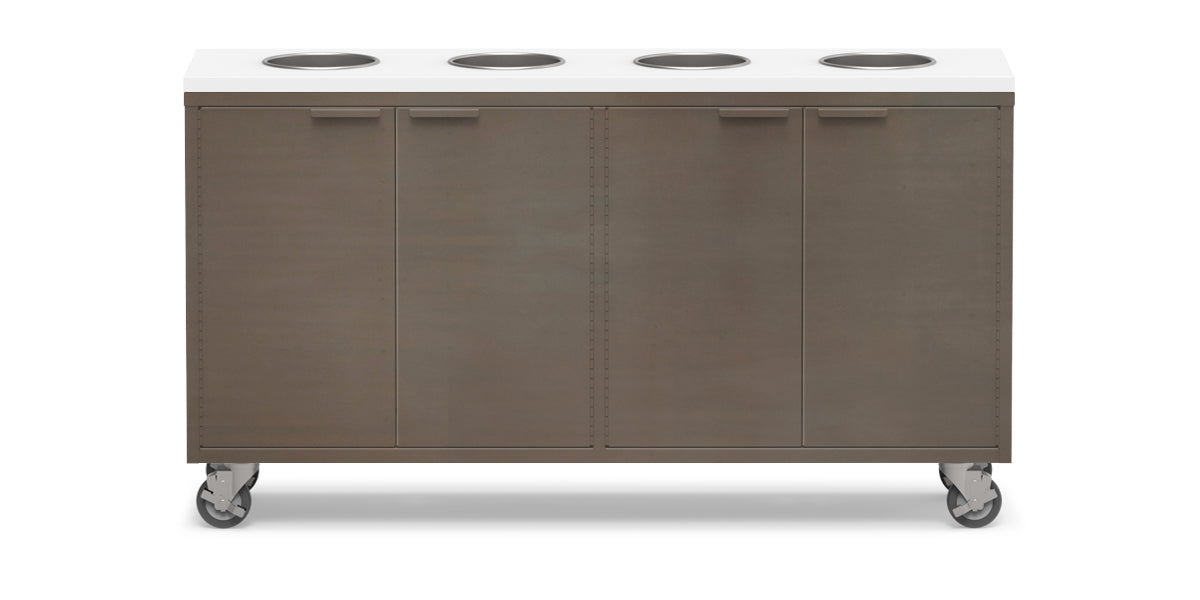 Active Duty ADA Recycling Credenza 60W | 2 Bin, 3 Bin, or 4 Bin