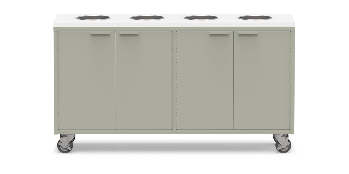 Active Duty ADA Recycling Credenza 60W | 2 Bin, 3 Bin, or 4 Bin