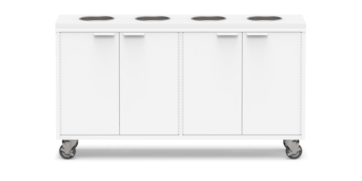 Active Duty ADA Recycling Credenza 60W | 2 Bin, 3 Bin, or 4 Bin