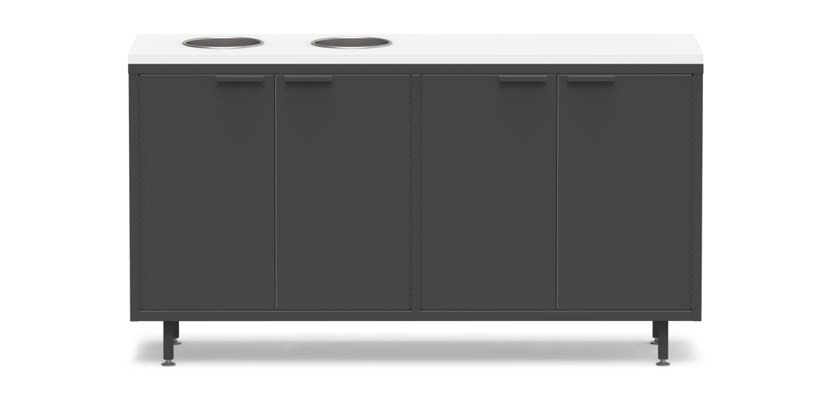 Active Duty ADA Recycling Credenza 60W | 2 Bin, 3 Bin, or 4 Bin