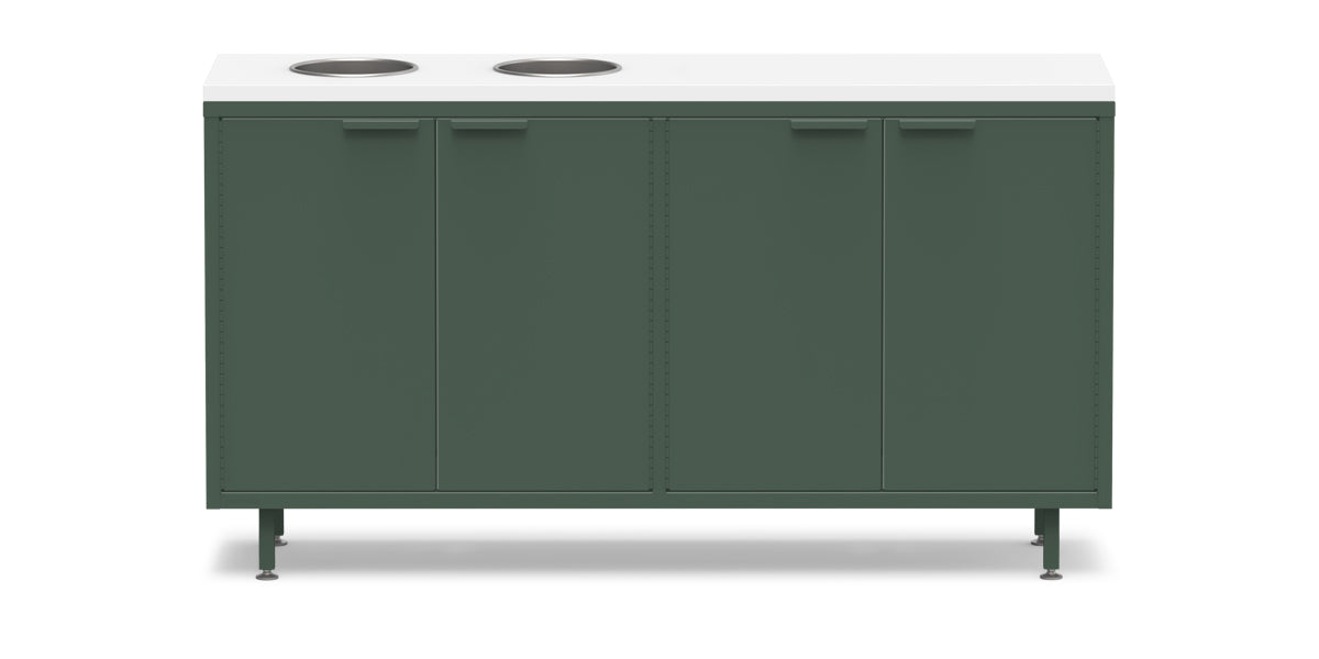 Active Duty ADA Recycling Credenza 60W | 2 Bin, 3 Bin, or 4 Bin