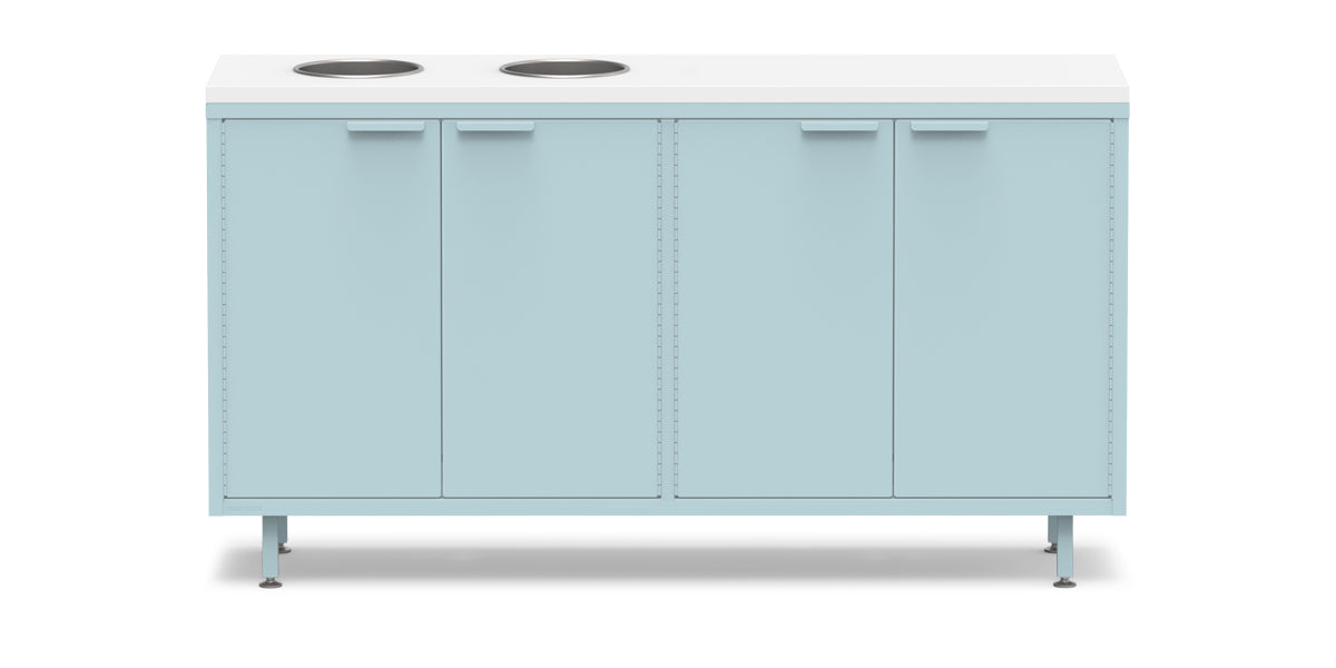 Active Duty ADA Recycling Credenza 60W | 2 Bin, 3 Bin, or 4 Bin