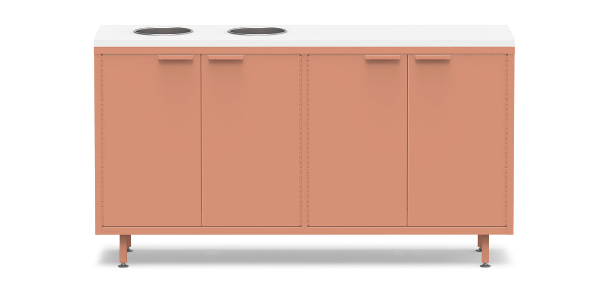 Active Duty ADA Recycling Credenza 60W | 2 Bin, 3 Bin, or 4 Bin
