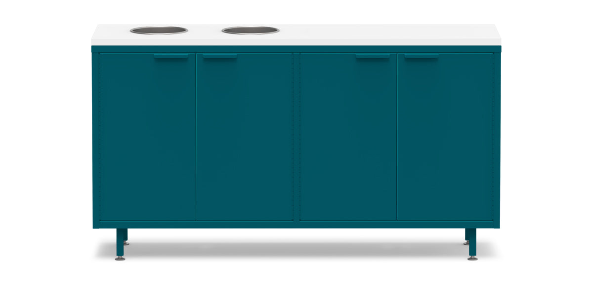 Active Duty ADA Recycling Credenza 60W | 2 Bin, 3 Bin, or 4 Bin