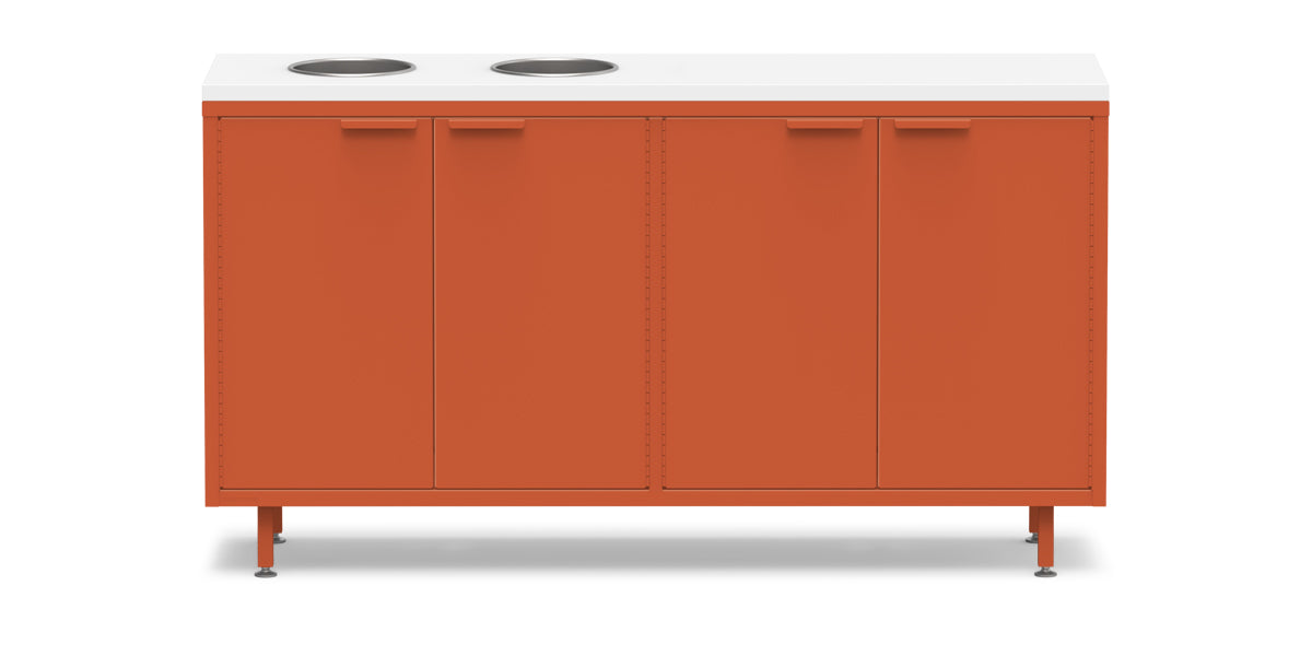 Active Duty ADA Recycling Credenza 60W | 2 Bin, 3 Bin, or 4 Bin