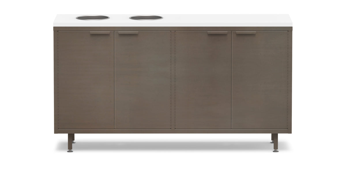 Active Duty ADA Recycling Credenza 60W | 2 Bin, 3 Bin, or 4 Bin