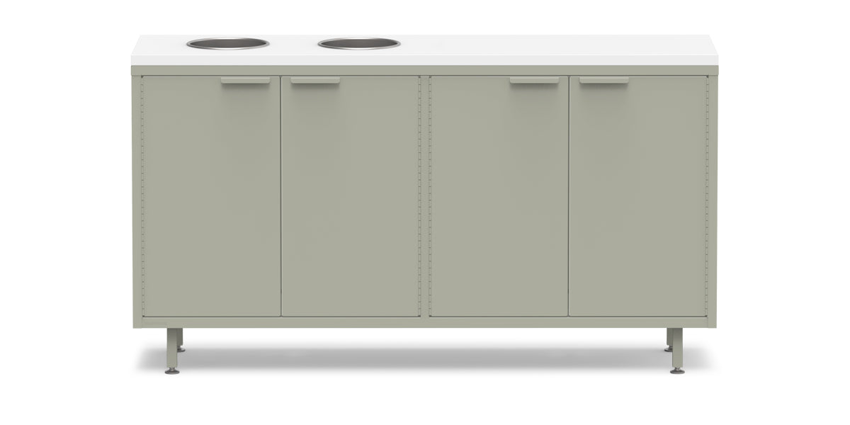 Active Duty ADA Recycling Credenza 60W | 2 Bin, 3 Bin, or 4 Bin