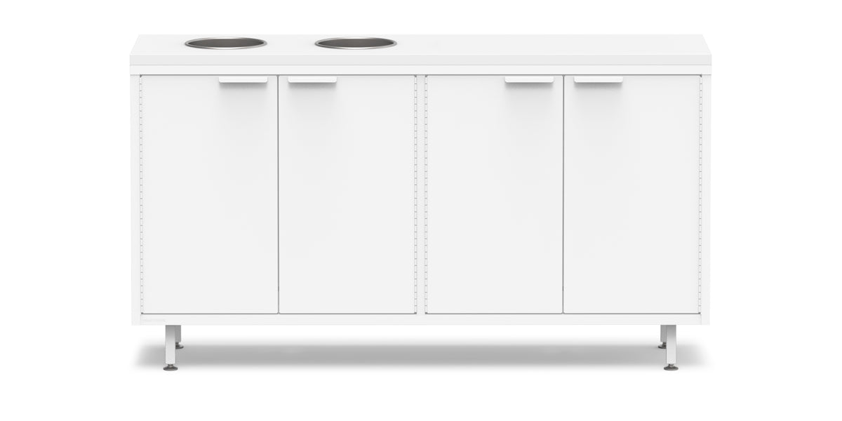 Active Duty ADA Recycling Credenza 60W | 2 Bin, 3 Bin, or 4 Bin