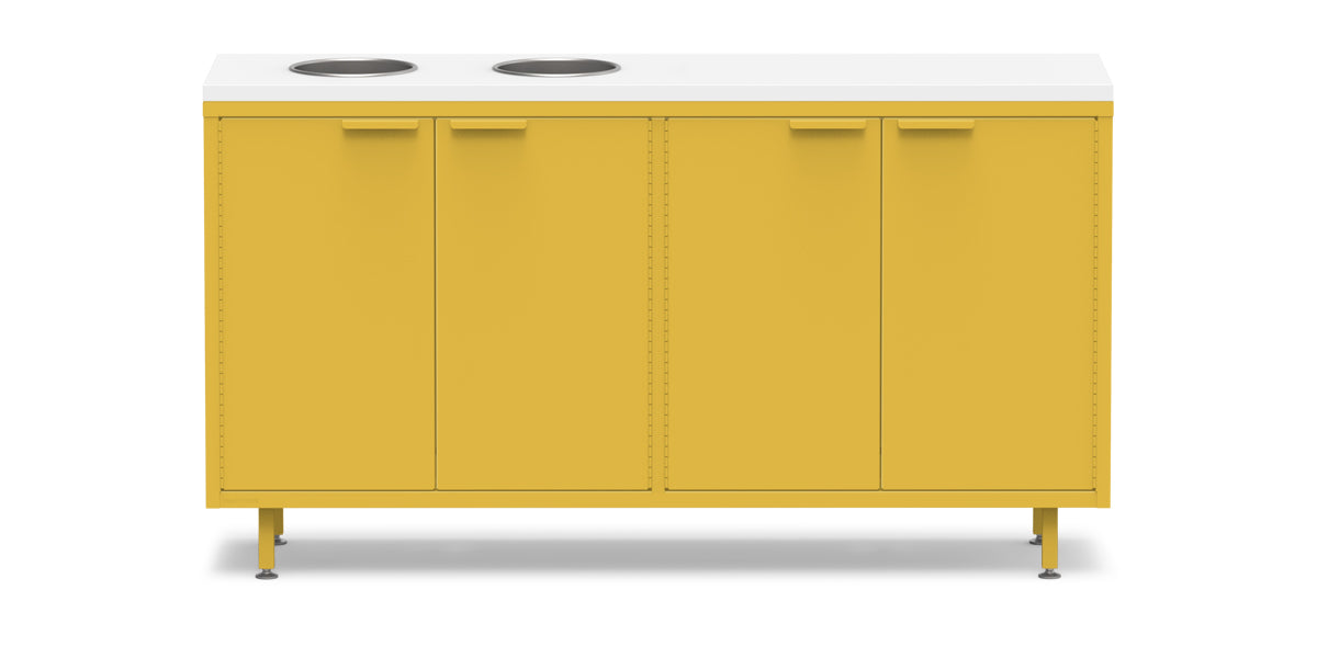 Active Duty ADA Recycling Credenza 60W | 2 Bin, 3 Bin, or 4 Bin