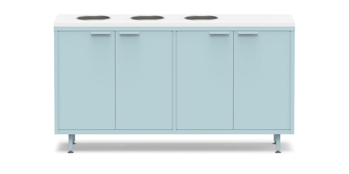Active Duty ADA Recycling Credenza 60W | 2 Bin, 3 Bin, or 4 Bin