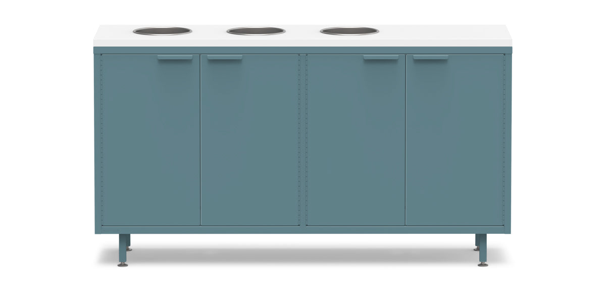 Active Duty ADA Recycling Credenza 60W | 2 Bin, 3 Bin, or 4 Bin