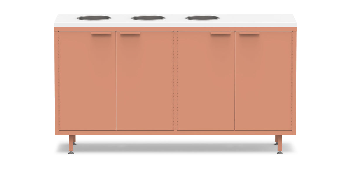 Active Duty ADA Recycling Credenza 60W | 2 Bin, 3 Bin, or 4 Bin