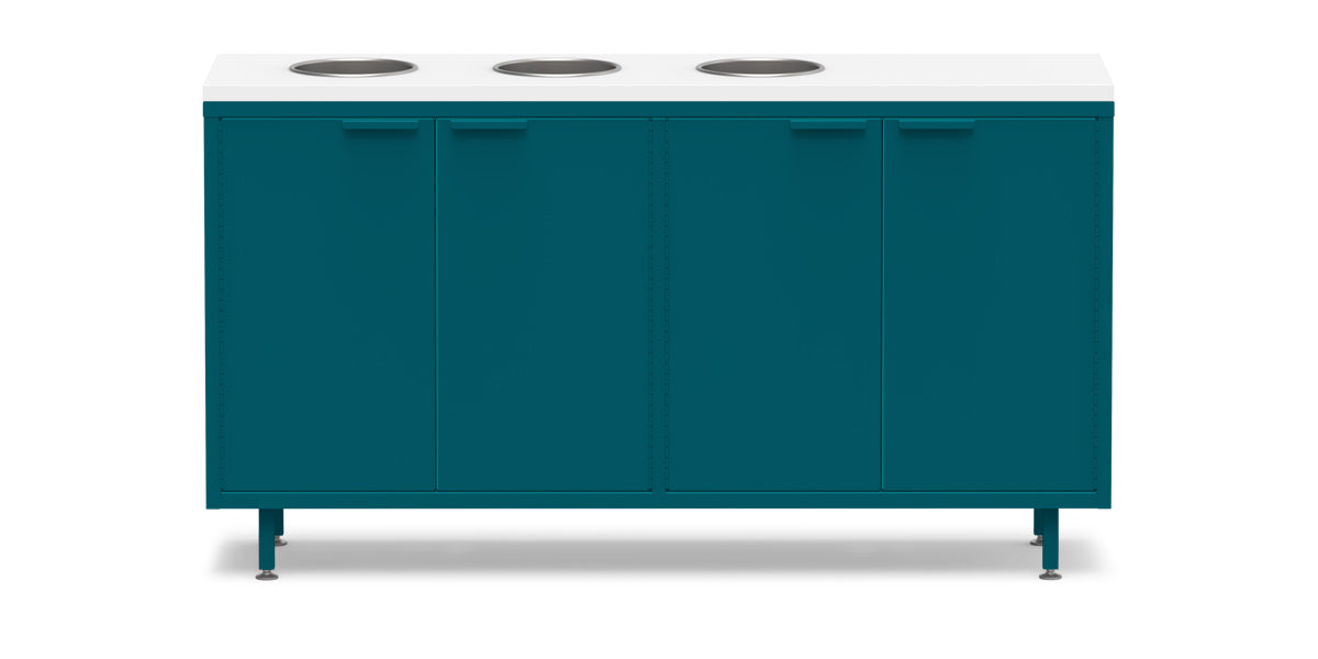 Active Duty ADA Recycling Credenza 60W | 2 Bin, 3 Bin, or 4 Bin