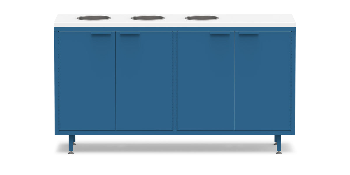 Active Duty ADA Recycling Credenza 60W | 2 Bin, 3 Bin, or 4 Bin