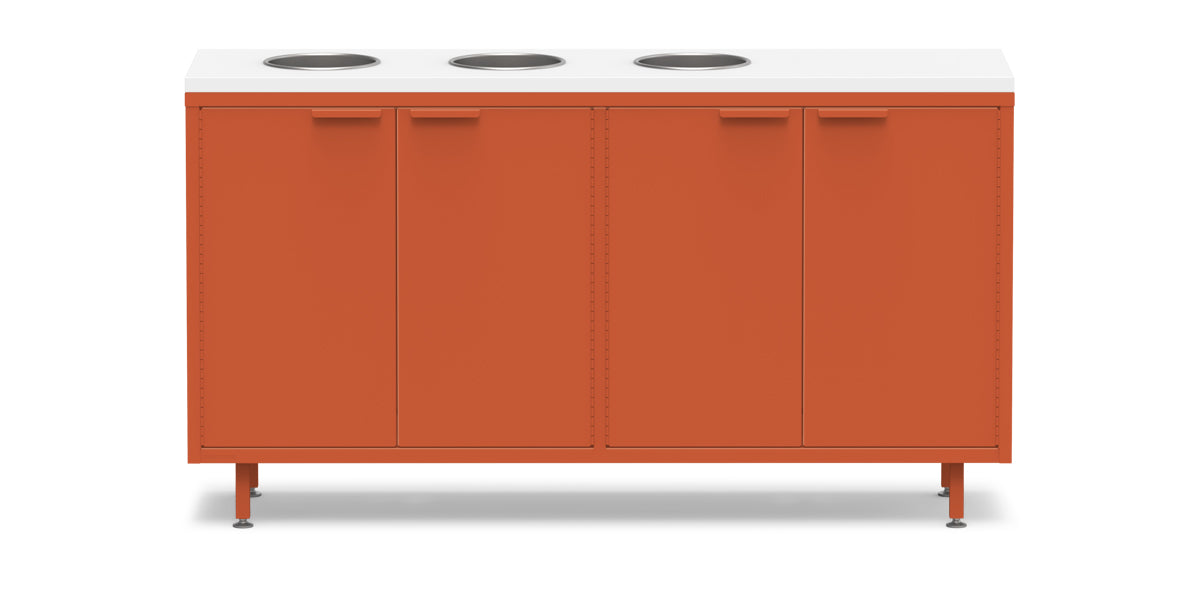 Active Duty ADA Recycling Credenza 60W | 2 Bin, 3 Bin, or 4 Bin