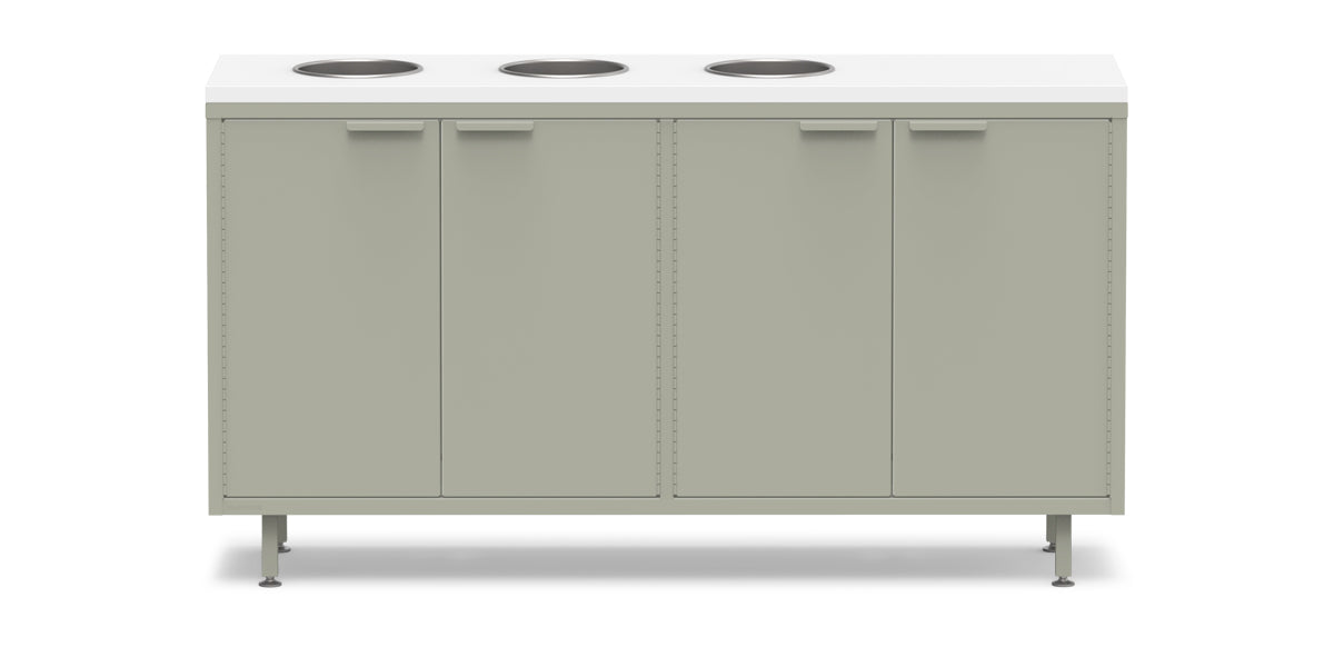 Active Duty ADA Recycling Credenza 60W | 2 Bin, 3 Bin, or 4 Bin