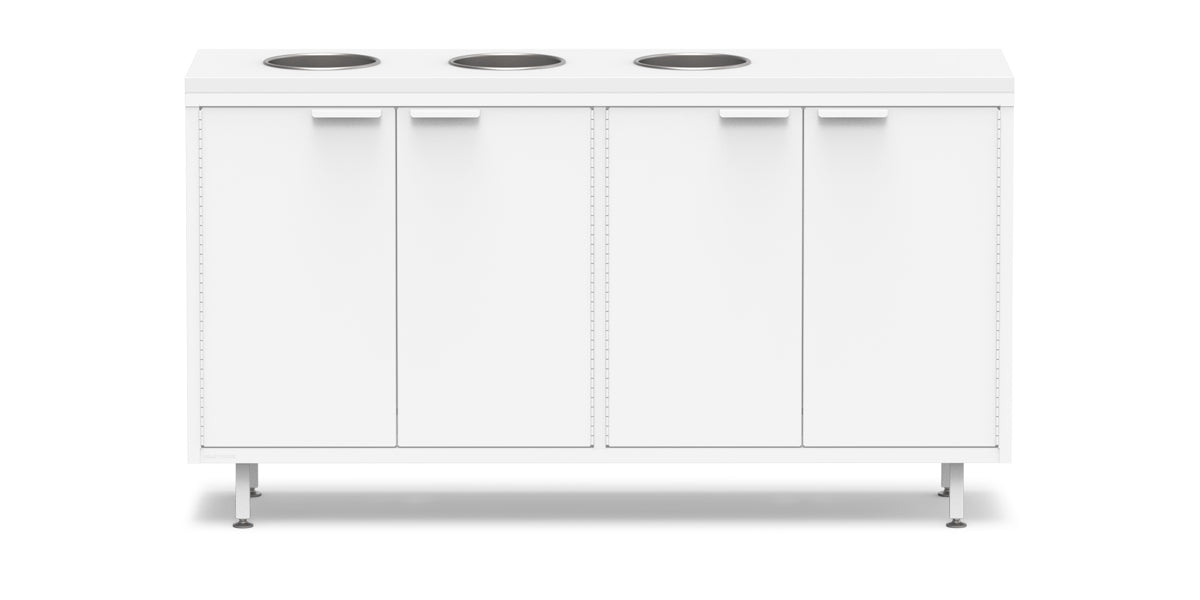 Active Duty ADA Recycling Credenza 60W | 2 Bin, 3 Bin, or 4 Bin