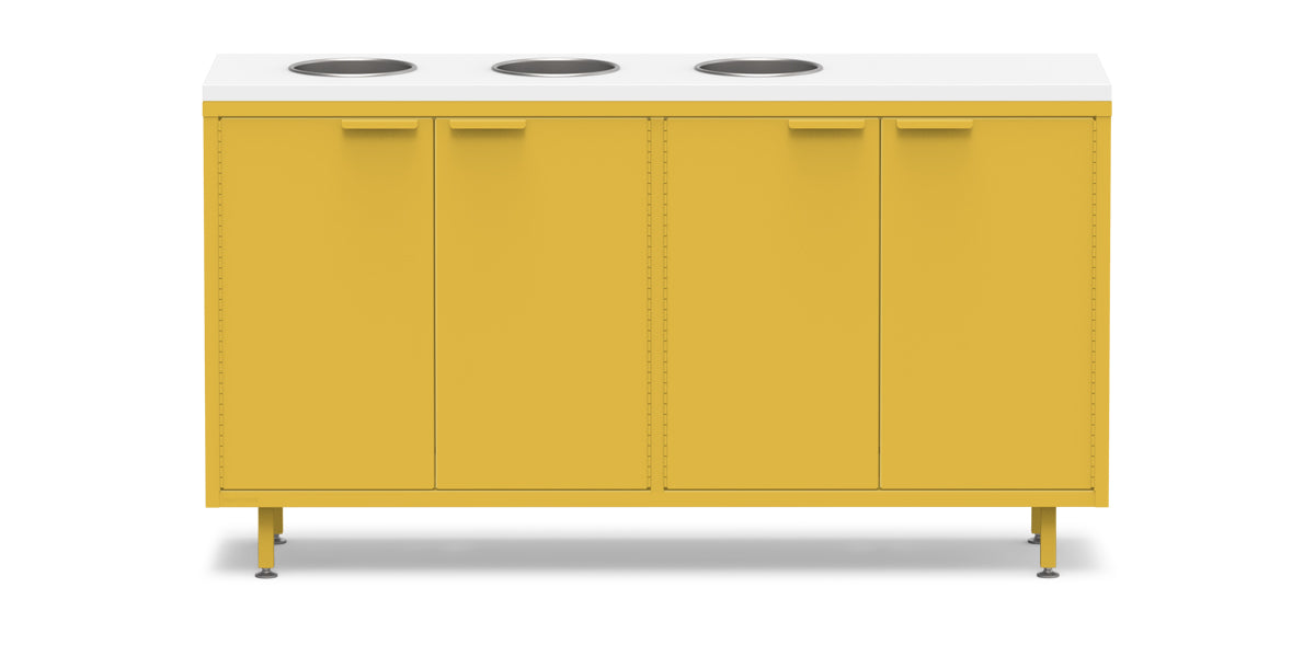 Active Duty ADA Recycling Credenza 60W | 2 Bin, 3 Bin, or 4 Bin