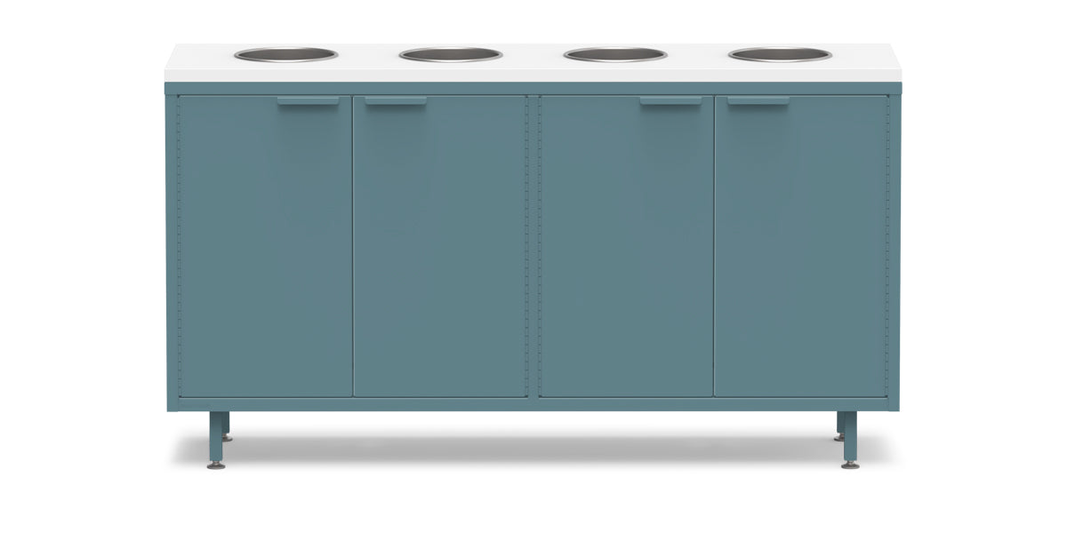 Active Duty ADA Recycling Credenza 60W | 2 Bin, 3 Bin, or 4 Bin