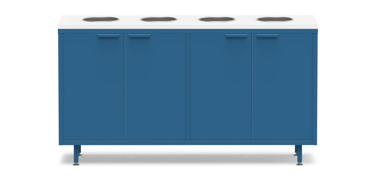 Active Duty ADA Recycling Credenza 60W | 2 Bin, 3 Bin, or 4 Bin