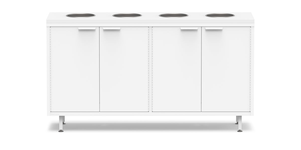 Active Duty ADA Recycling Credenza 60W | 2 Bin, 3 Bin, or 4 Bin