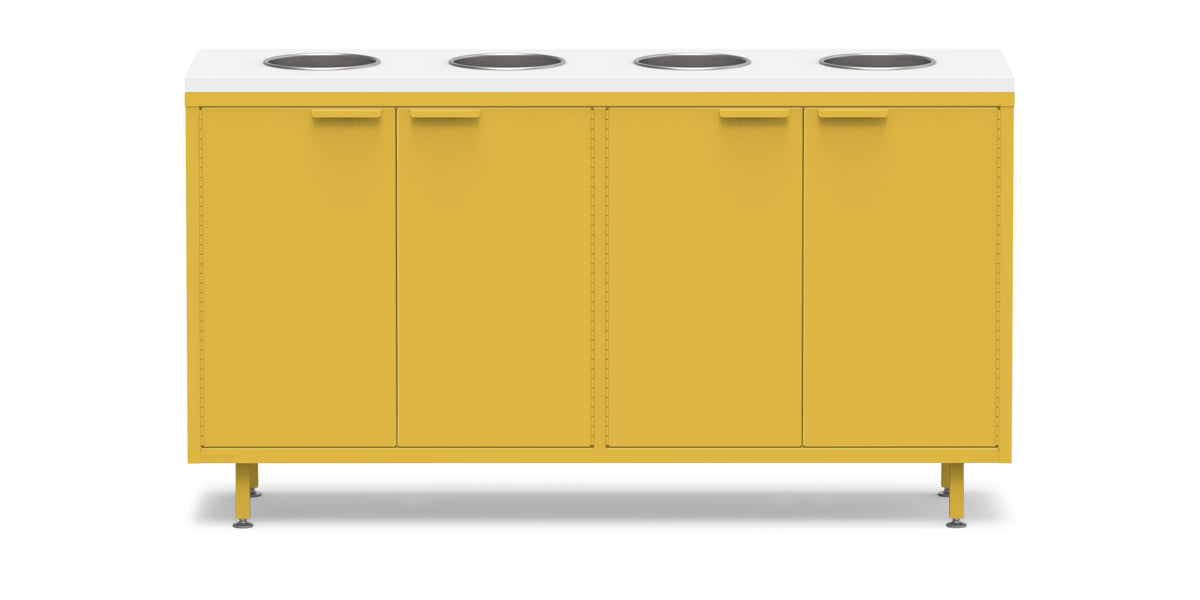 Active Duty ADA Recycling Credenza 60W | 2 Bin, 3 Bin, or 4 Bin