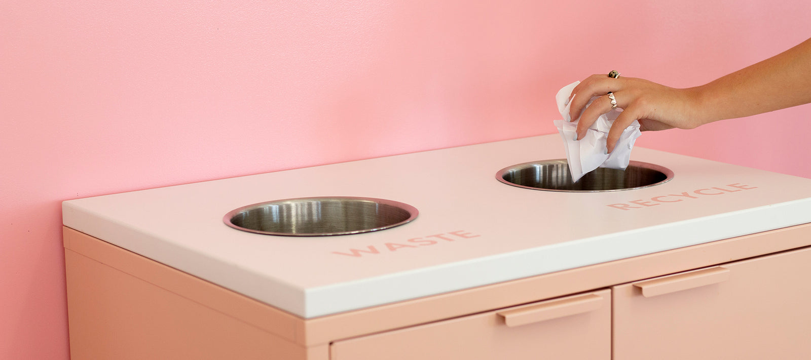 Heartwork Recycling Credenza with white worktop