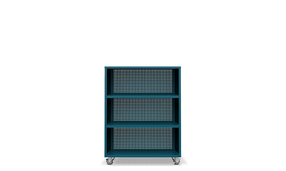 Active Duty Bookcase 3H Perforated Back - Heartwork Inc