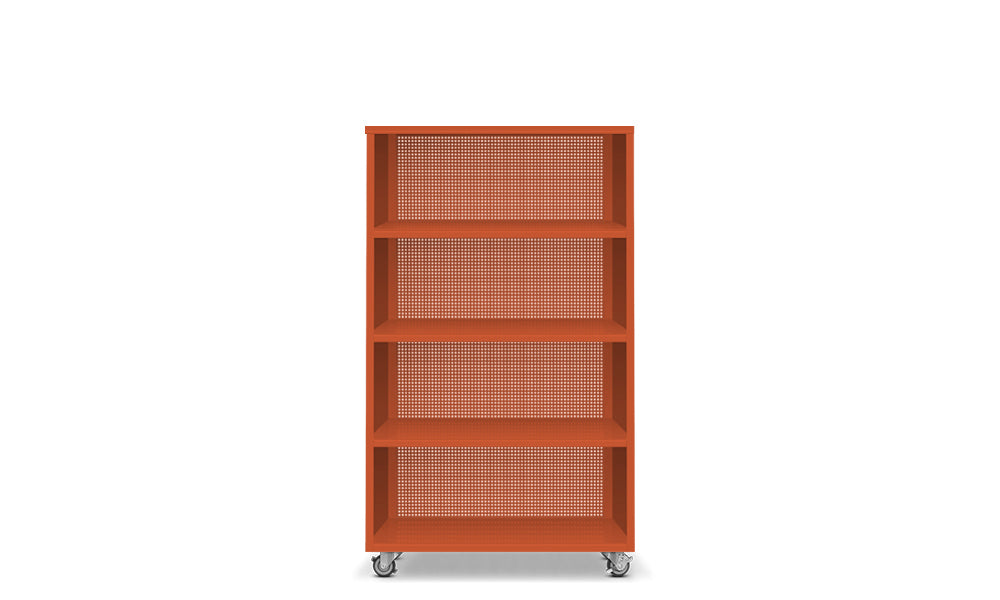 Active Duty Bookcase 4H Perforated Back - Heartwork Inc