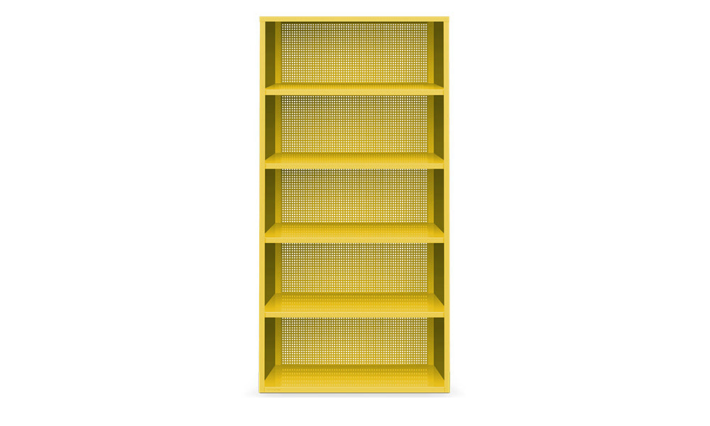Active Duty Bookcase 5H Perforated Back - Heartwork Inc